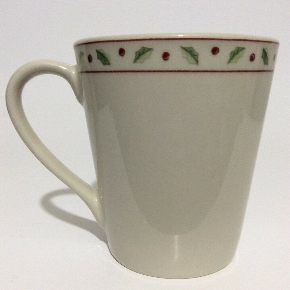 CHRISTMAS merry brite coffee mug cup poinsettia - Picture 7 of 12